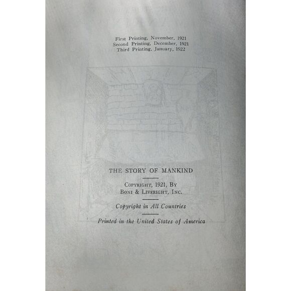 The Story of Mankind by HENDRIK VAN LOON (1922) 1st Edition, Third Printing - Picture 11 of 15